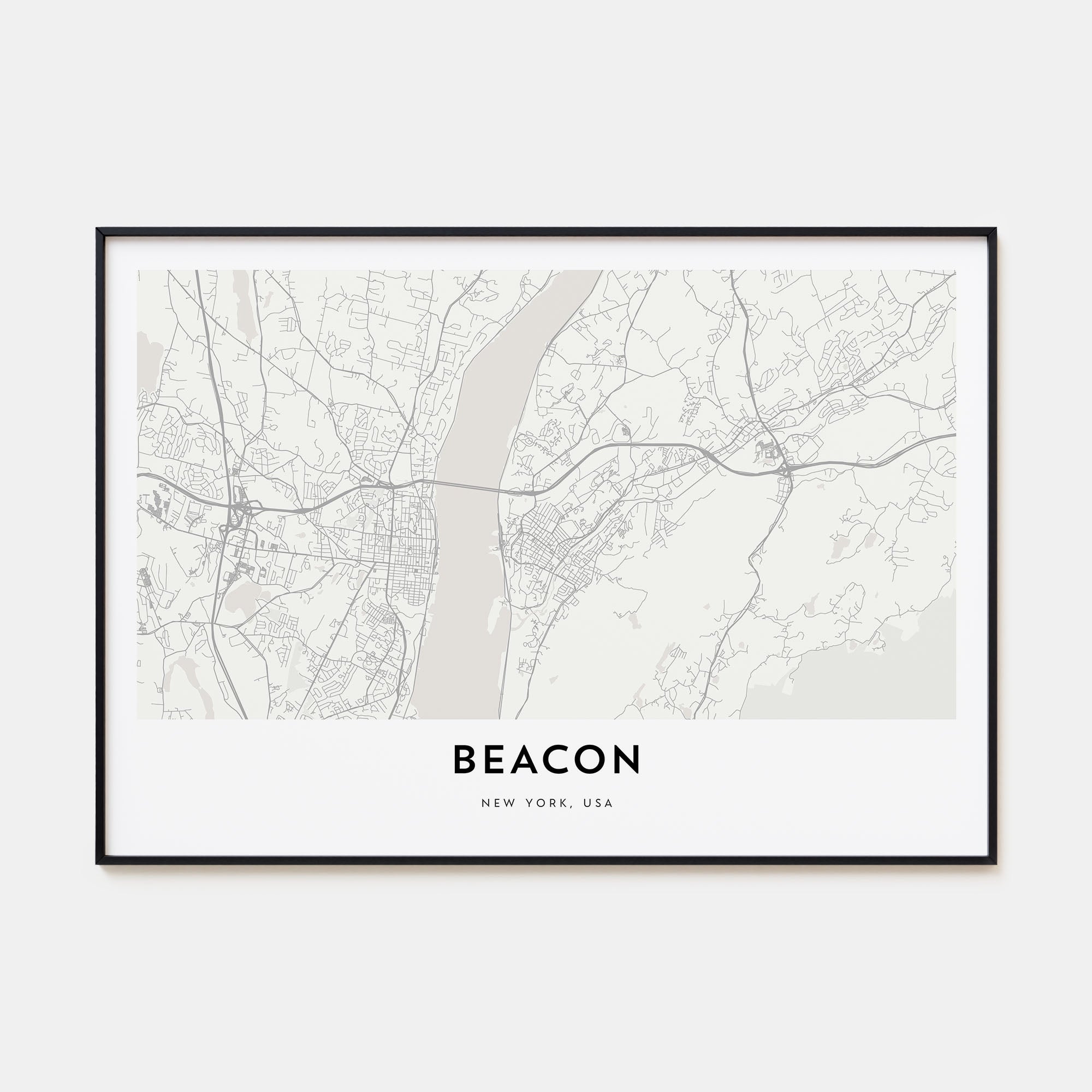 Beacon Map Landscape Poster