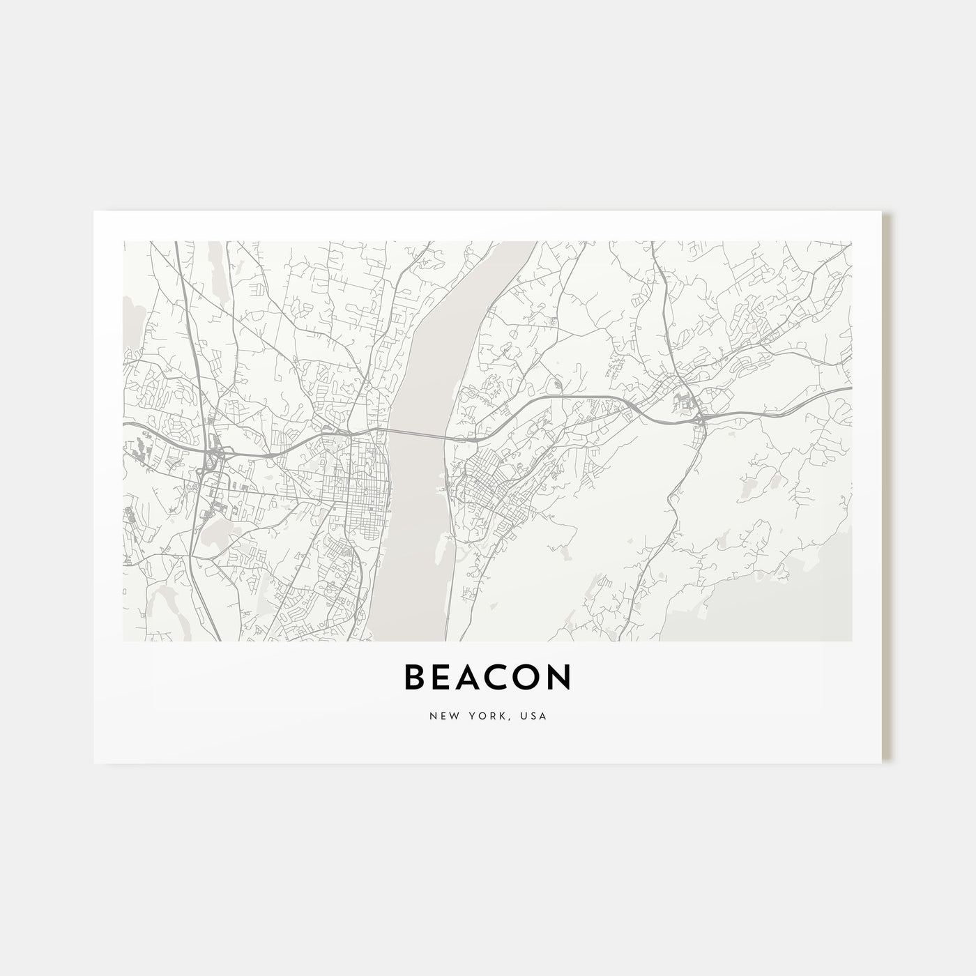 Beacon Map Landscape Poster