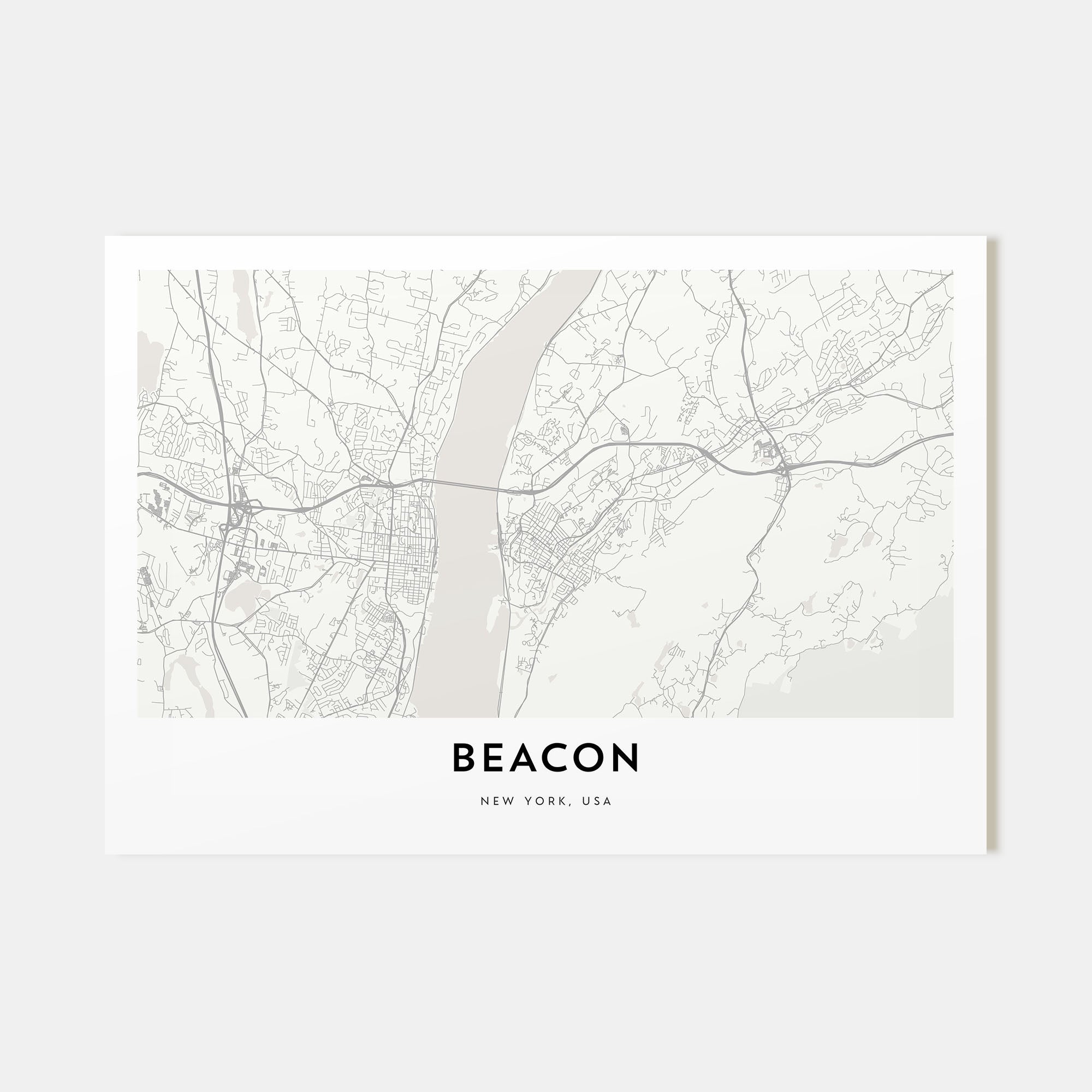 Beacon Map Landscape Poster