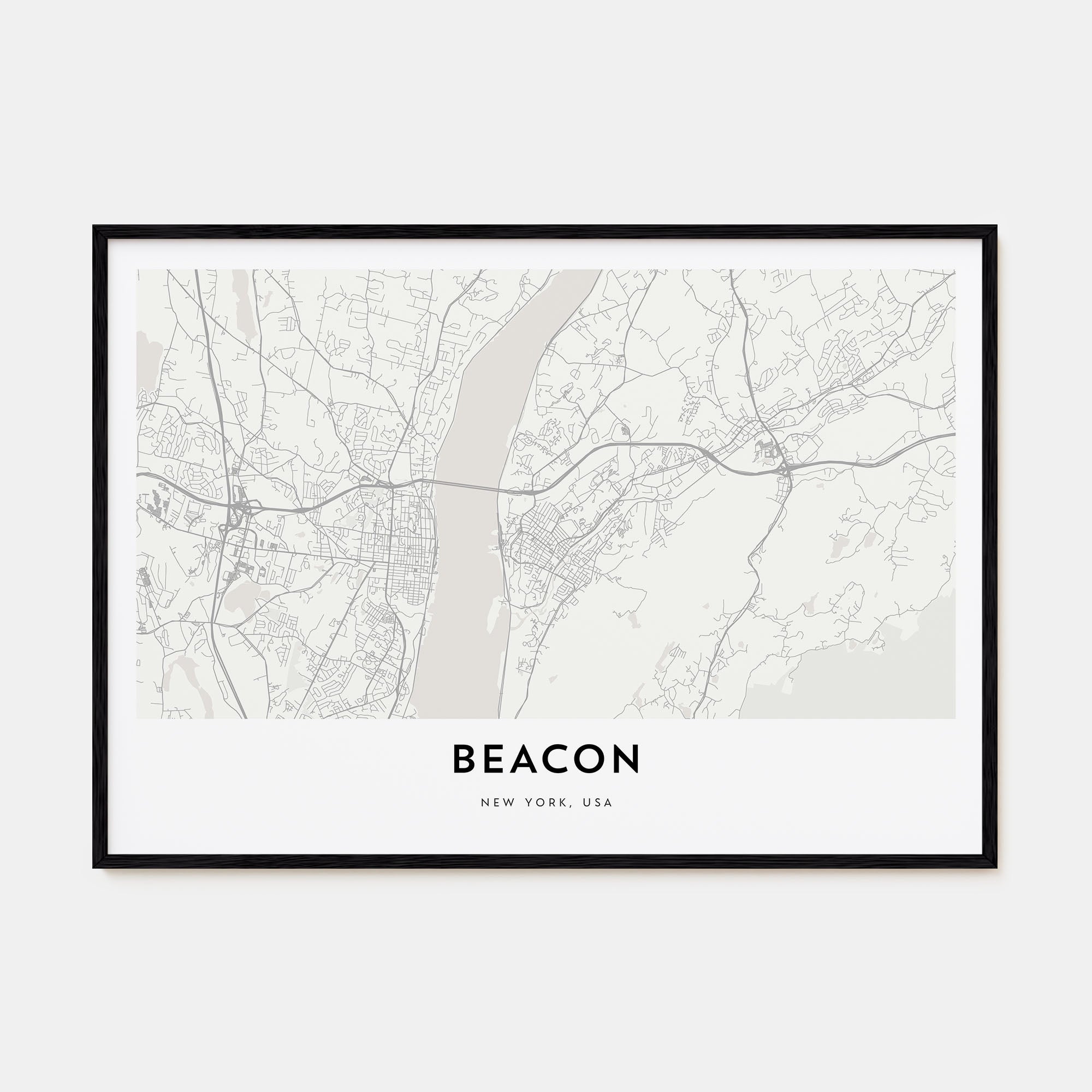 Beacon Map Landscape Poster