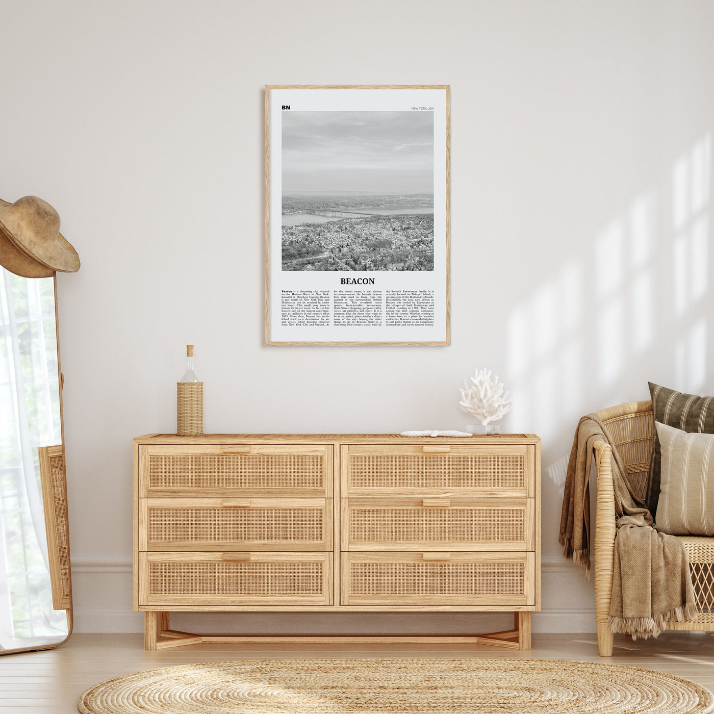 Beacon Travel B&W Poster