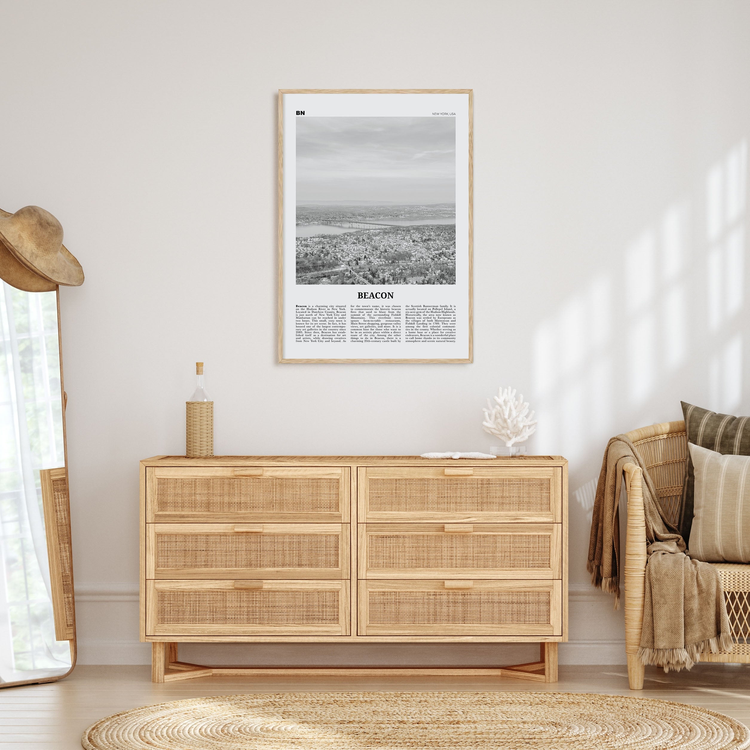 Beacon Travel B&W Poster