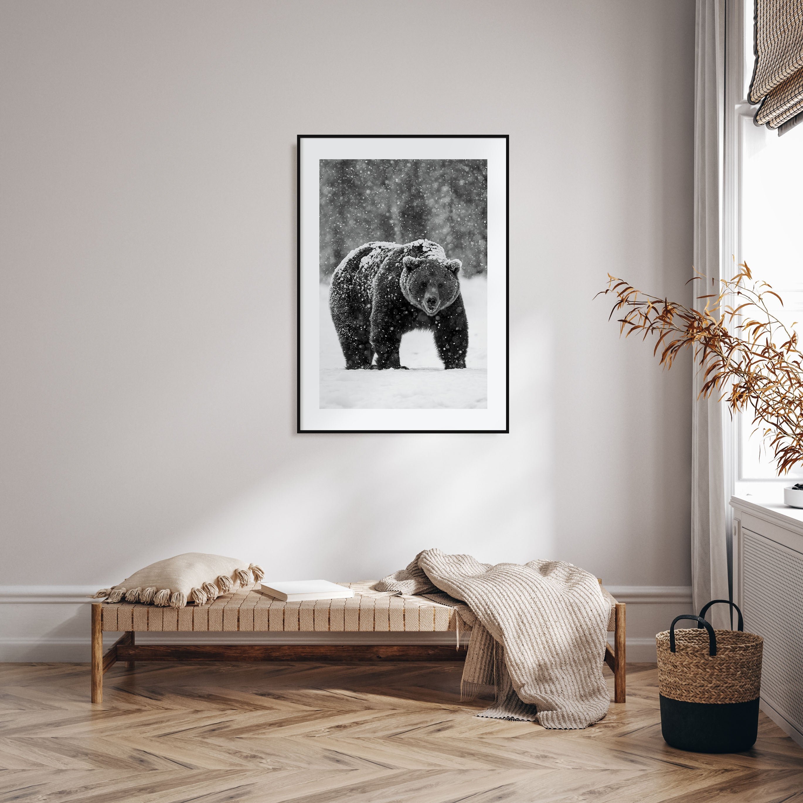 Bear Photo B&W No 2 Poster