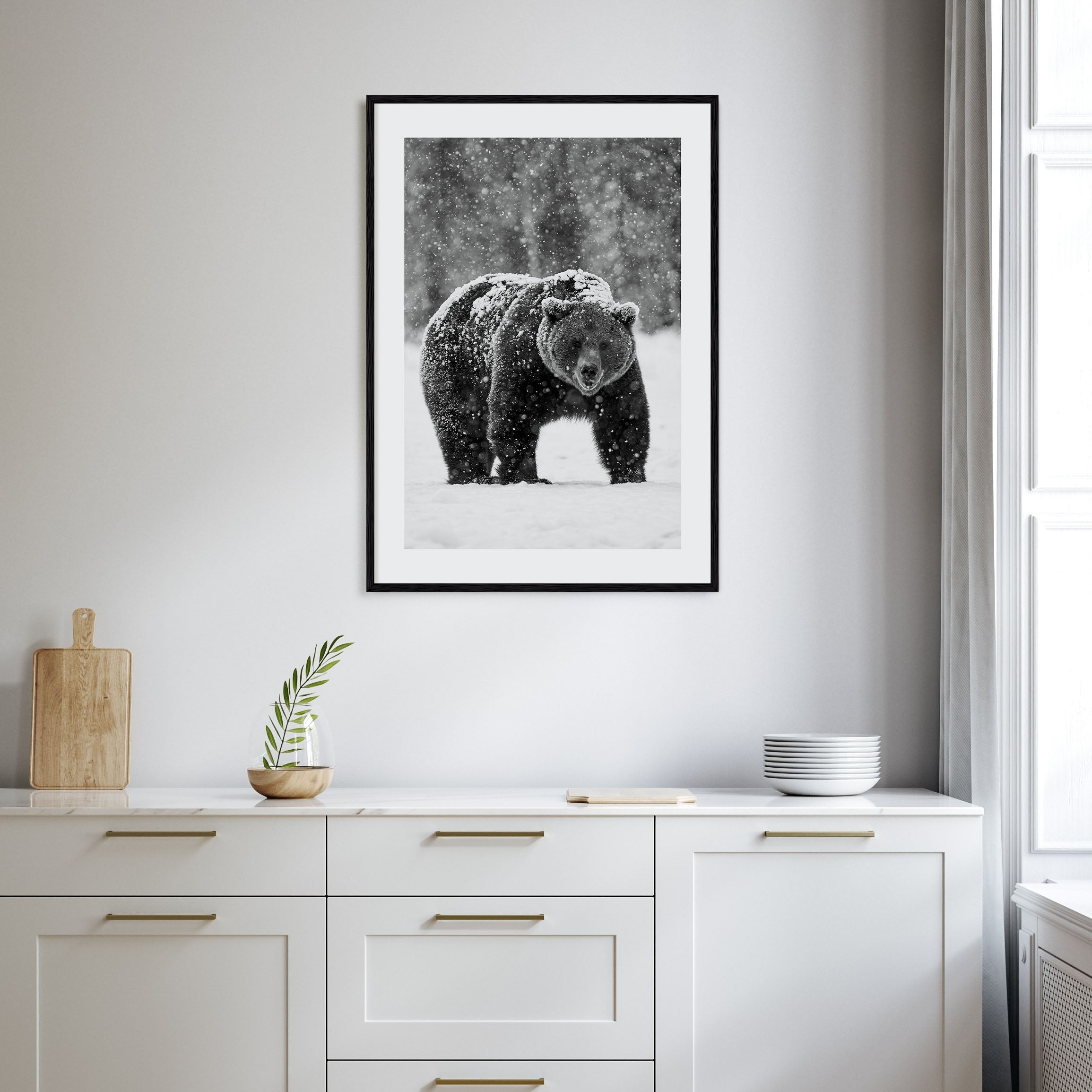 Bear Photo B&W No 2 Poster