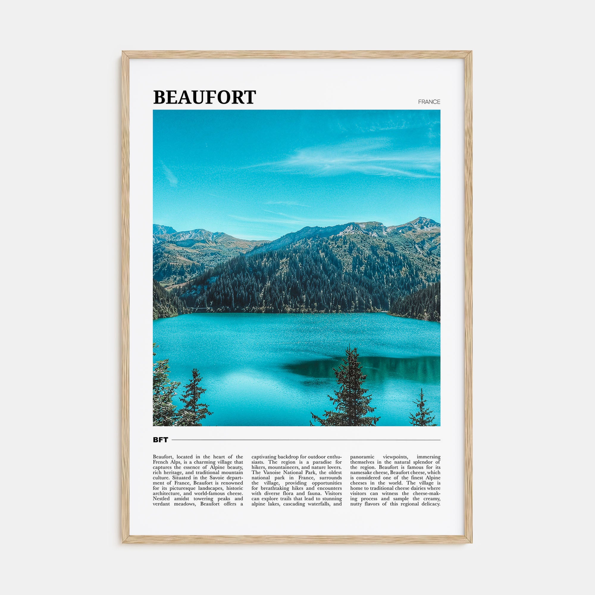 Beaufort, France Travel Color Poster