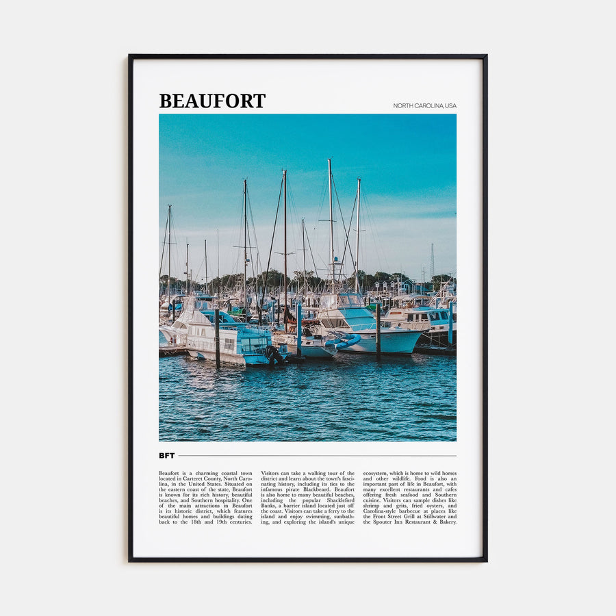 Beaufort, North Carolina Travel Color Poster