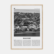 Beaufort, South Carolina Travel B&W Poster
