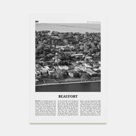 Beaufort, South Carolina Travel B&W Poster