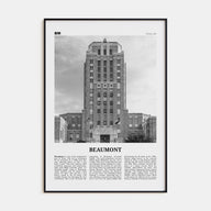 Beaumont, Texas Travel B&W Poster