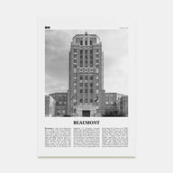 Beaumont, Texas Travel B&W Poster