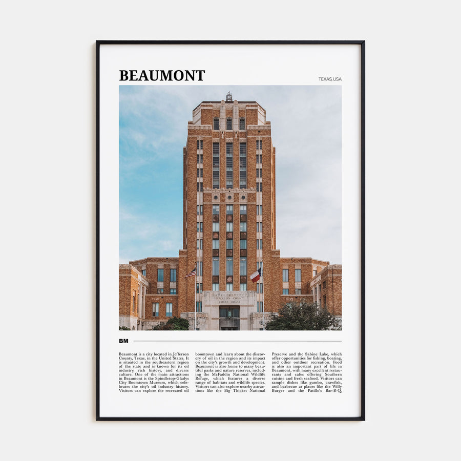 Beaumont, Texas Travel Color Poster