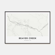 Beaver Creek Map Landscape Poster