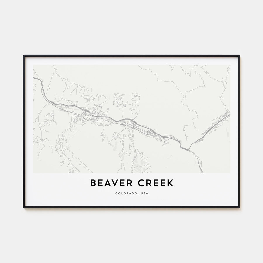 Beaver Creek Map Landscape Poster