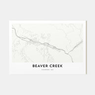 Beaver Creek Map Landscape Poster