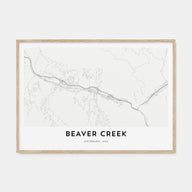 Beaver Creek Map Landscape Poster