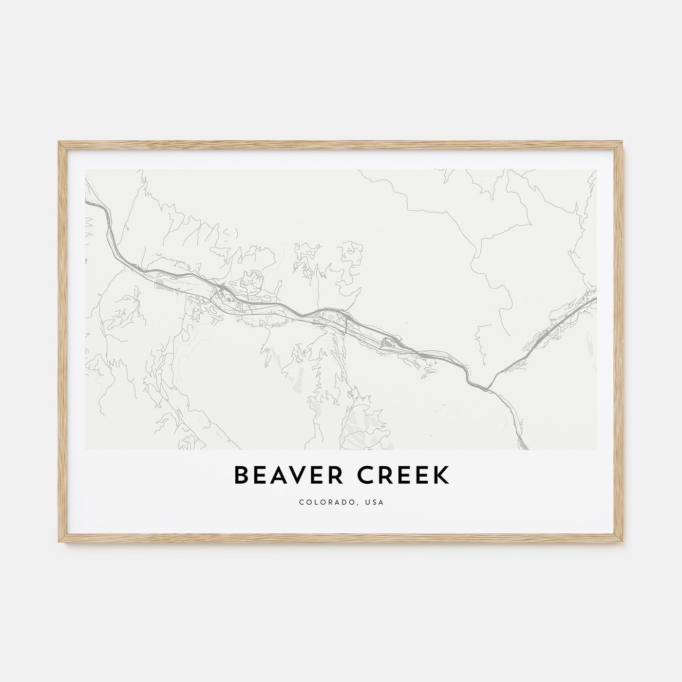 Beaver Creek Map Landscape Poster