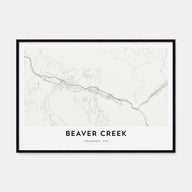Beaver Creek Map Landscape Poster