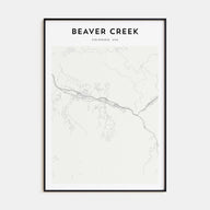 Beaver Creek Map Portrait Poster