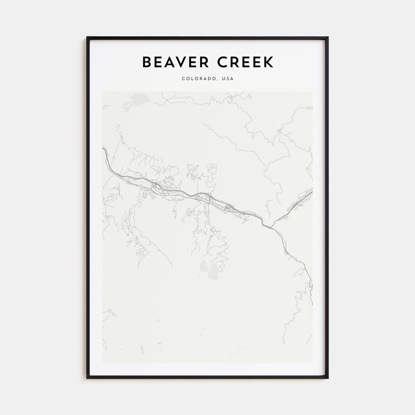 Beaver Creek Map Portrait Poster