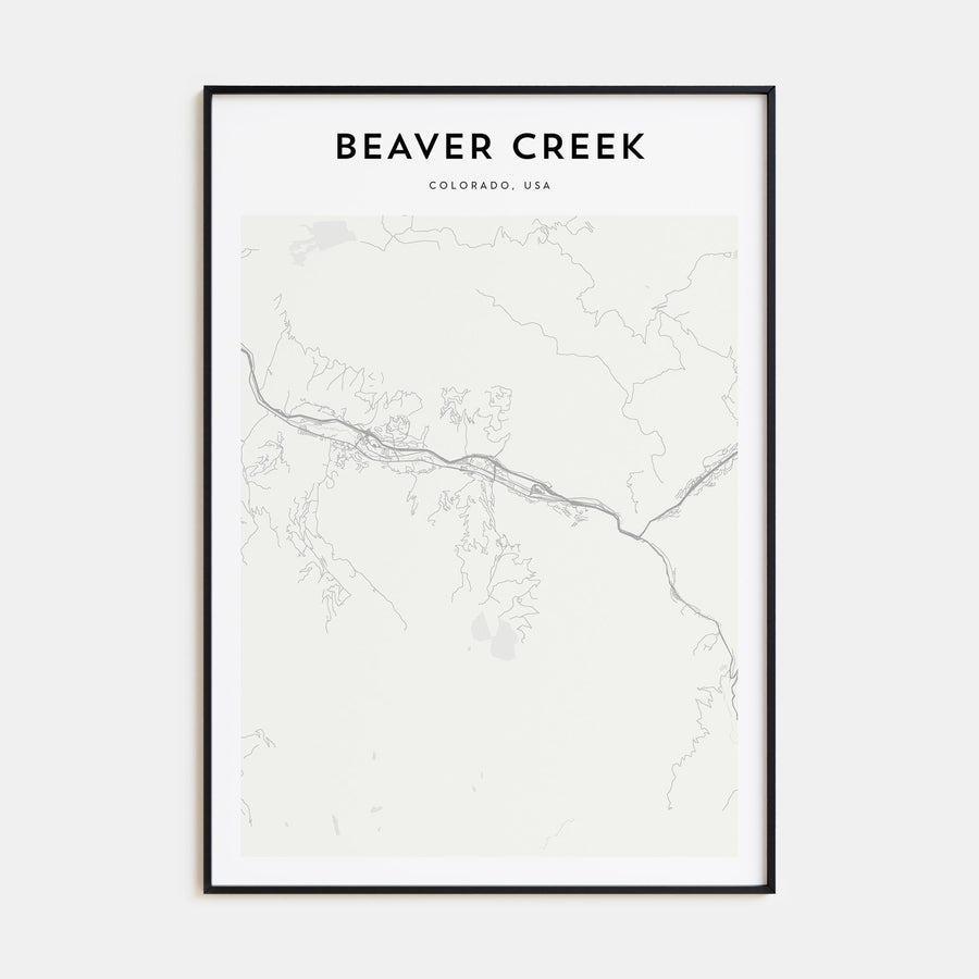 Beaver Creek Map Portrait Poster
