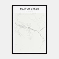 Beaver Creek Map Portrait Poster