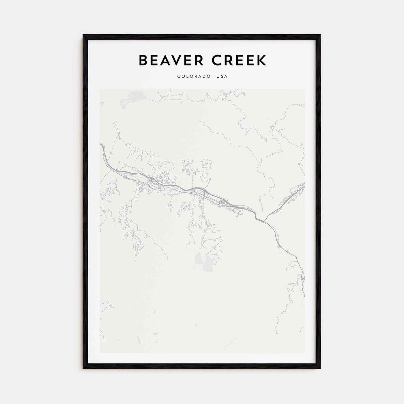 Beaver Creek Map Portrait Poster