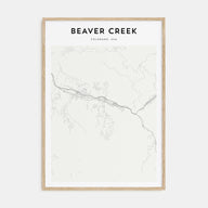 Beaver Creek Map Portrait Poster