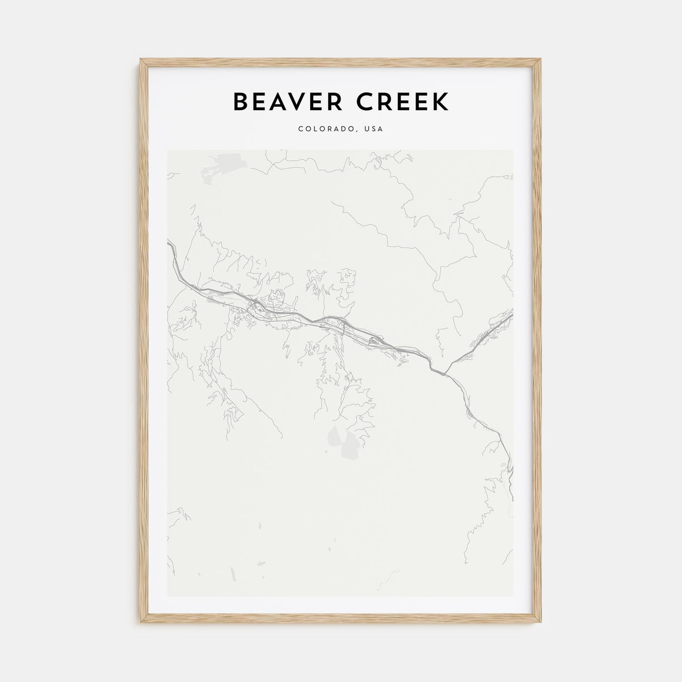 Beaver Creek Map Portrait Poster