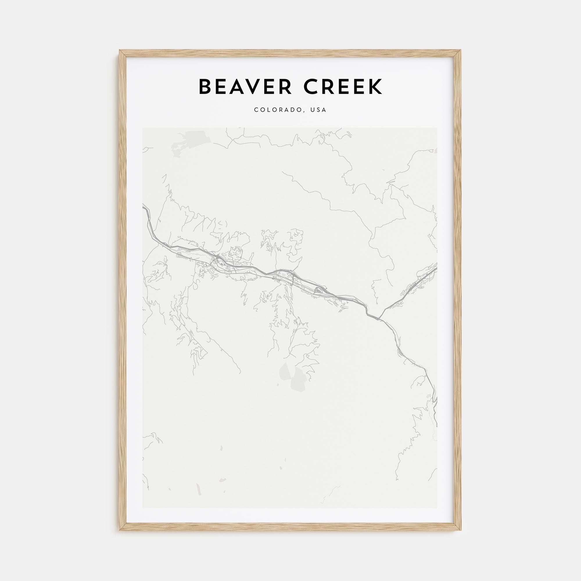 Beaver Creek Map Portrait Poster