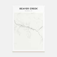 Beaver Creek Map Portrait Poster