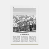 Beaver Creek Travel B&W Poster