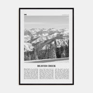 Beaver Creek Travel B&W Poster