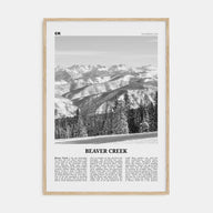 Beaver Creek Travel B&W Poster