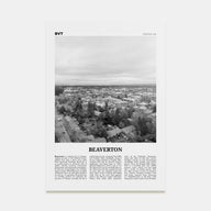 Beaverton Travel B&W Poster