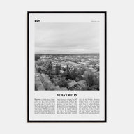 Beaverton Travel B&W Poster