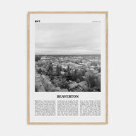 Beaverton Travel B&W Poster