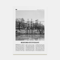 Bedford-Stuyvesant Travel B&W Poster