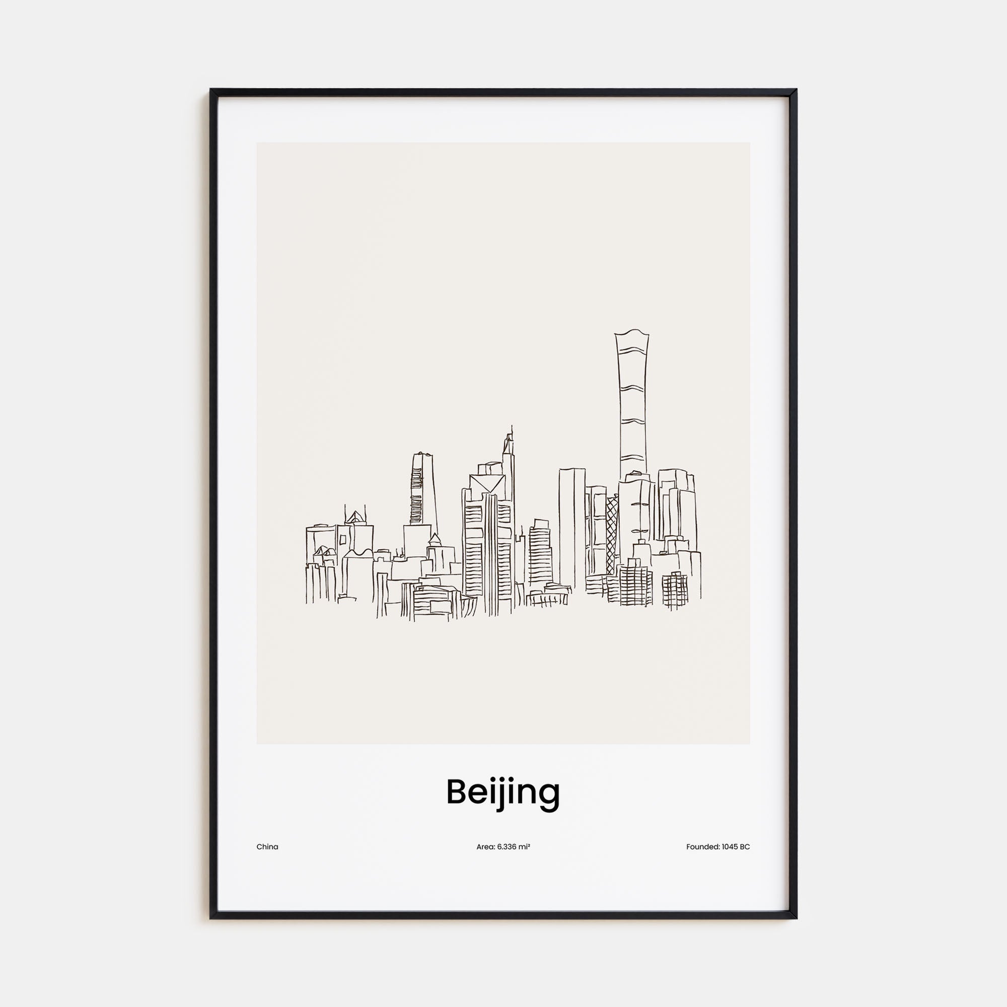 Beijing Drawn Poster