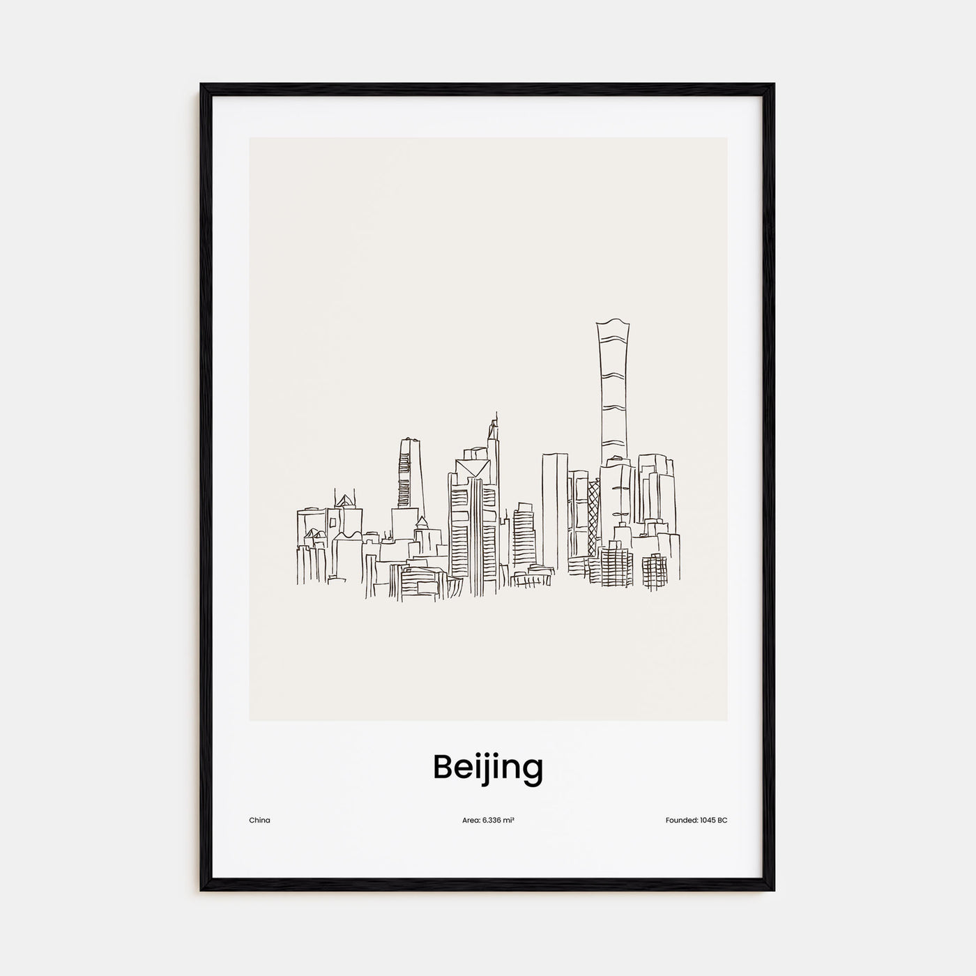 Beijing Drawn Poster