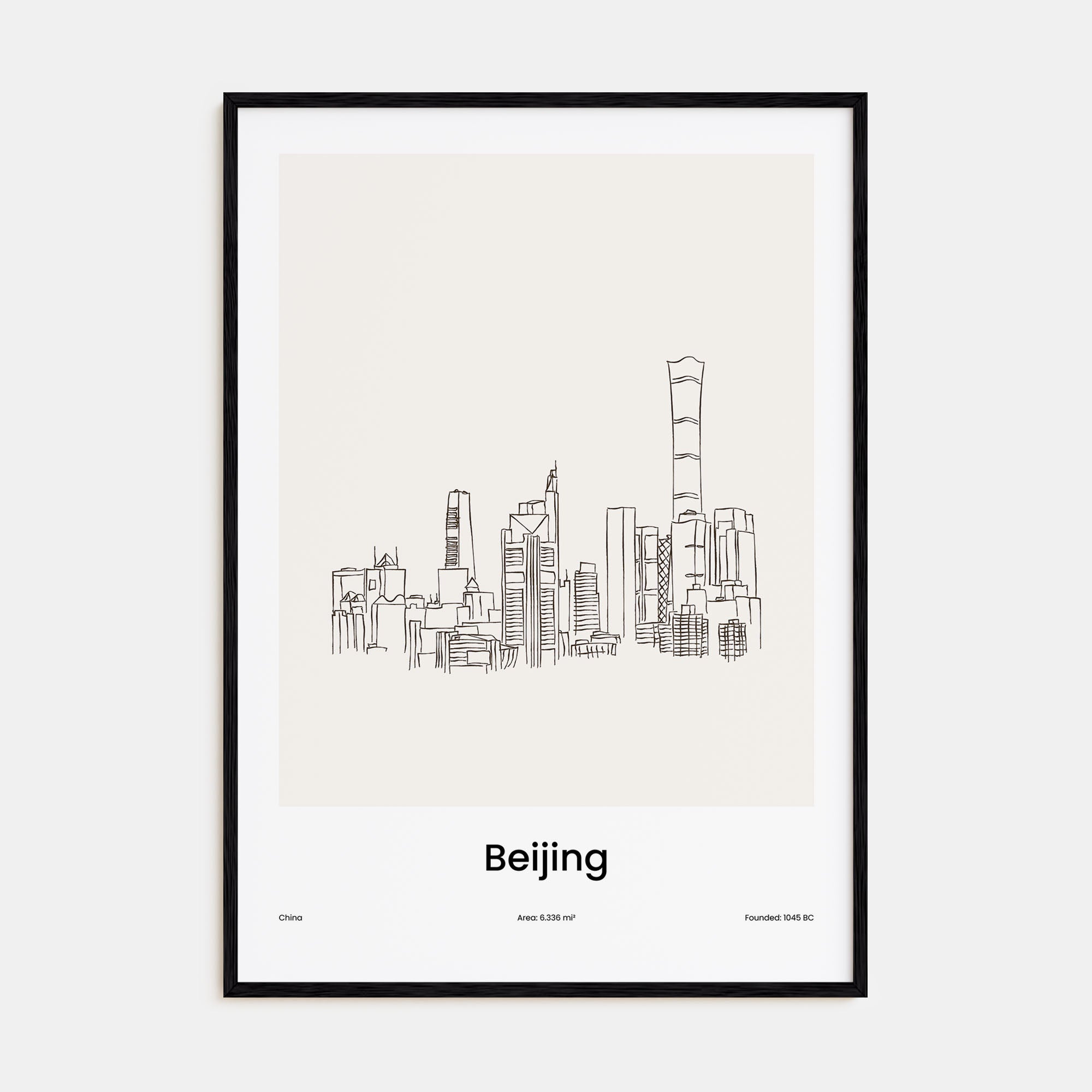 Beijing Drawn Poster