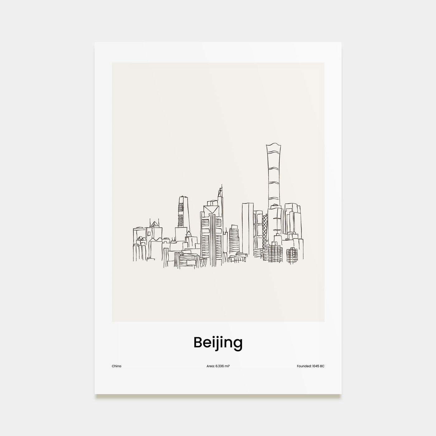 Beijing Drawn Poster