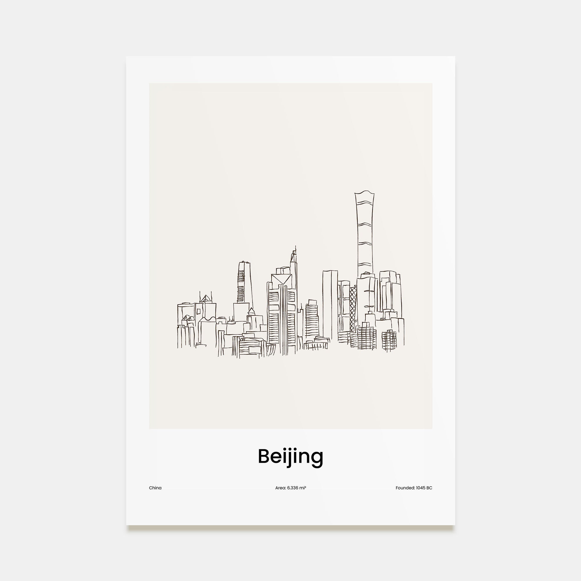 Beijing Drawn Poster