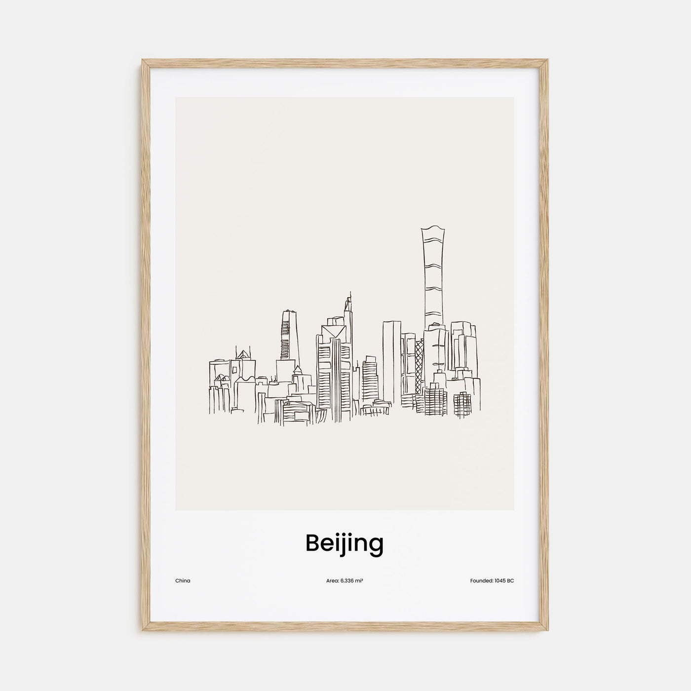 Beijing Drawn Poster