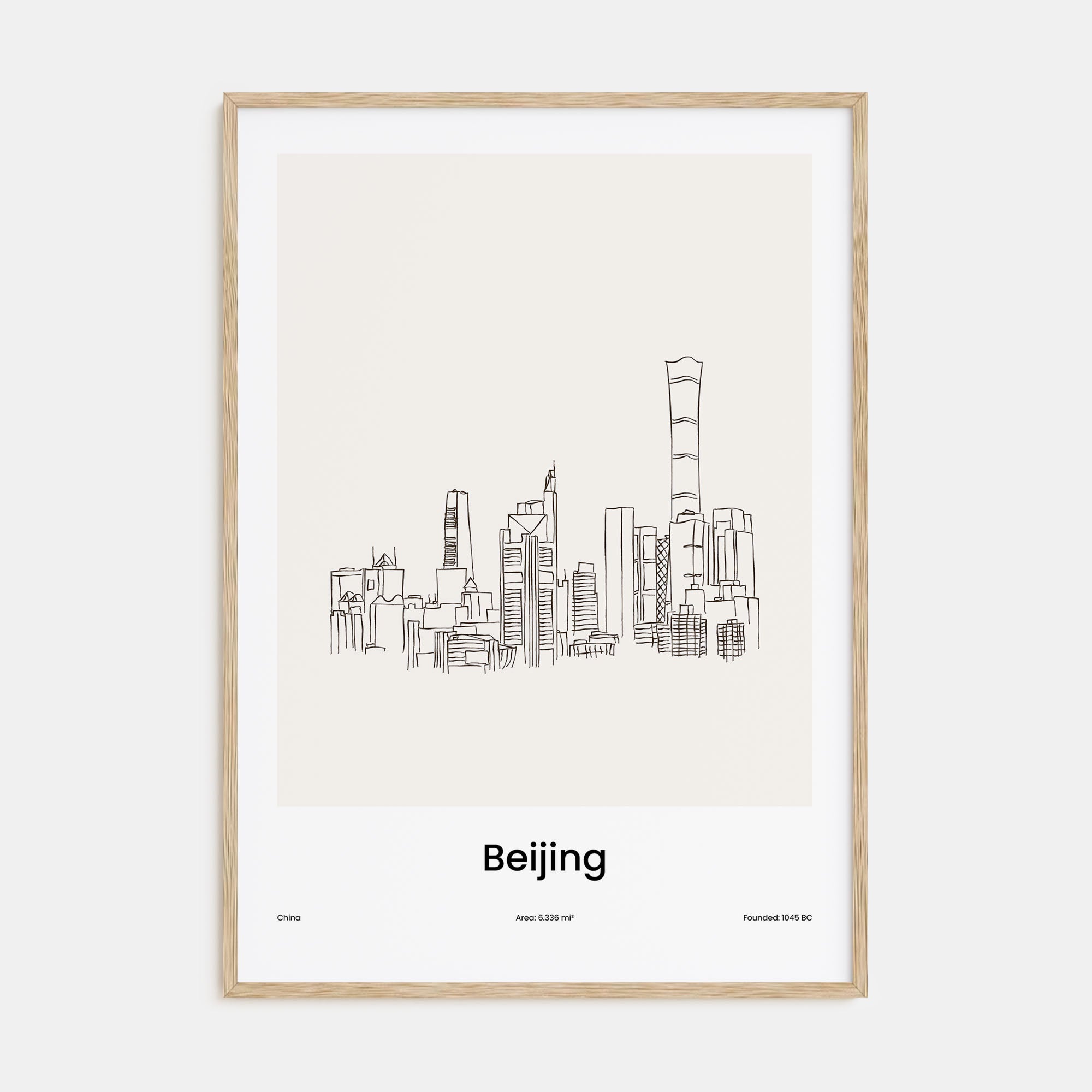 Beijing Drawn Poster