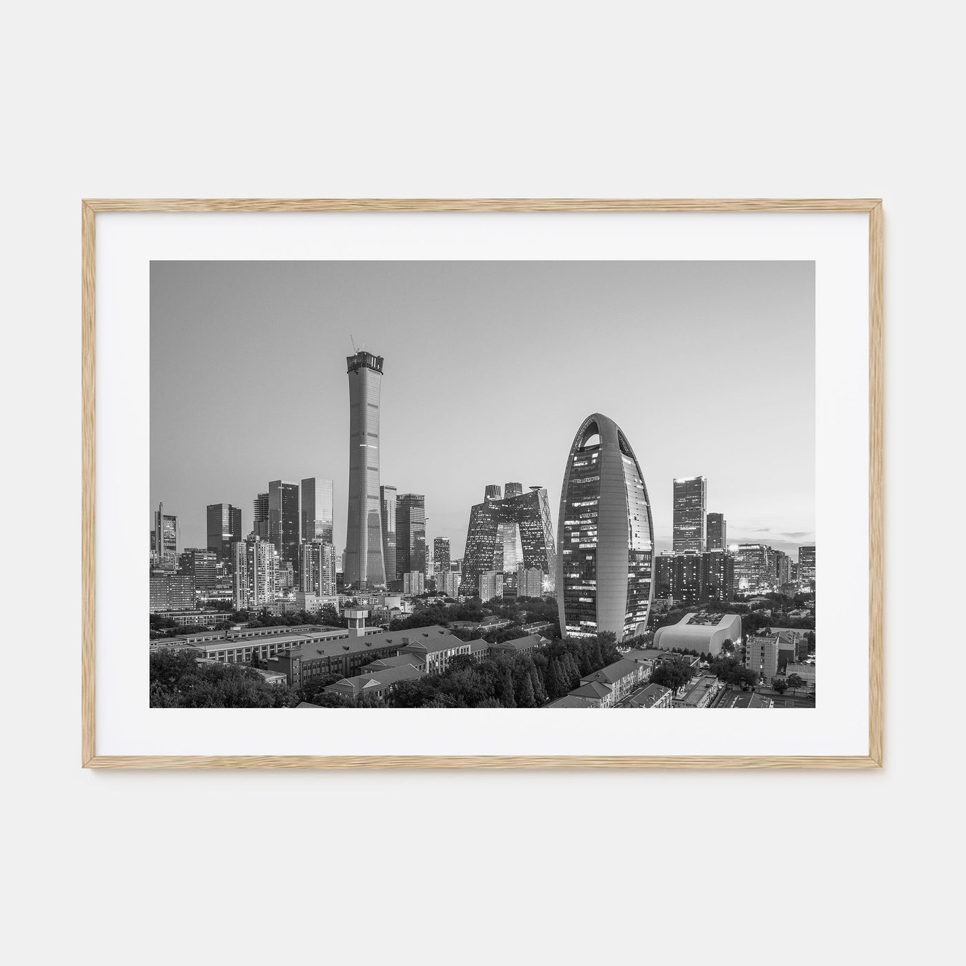 Beijing Landscape B&W Poster