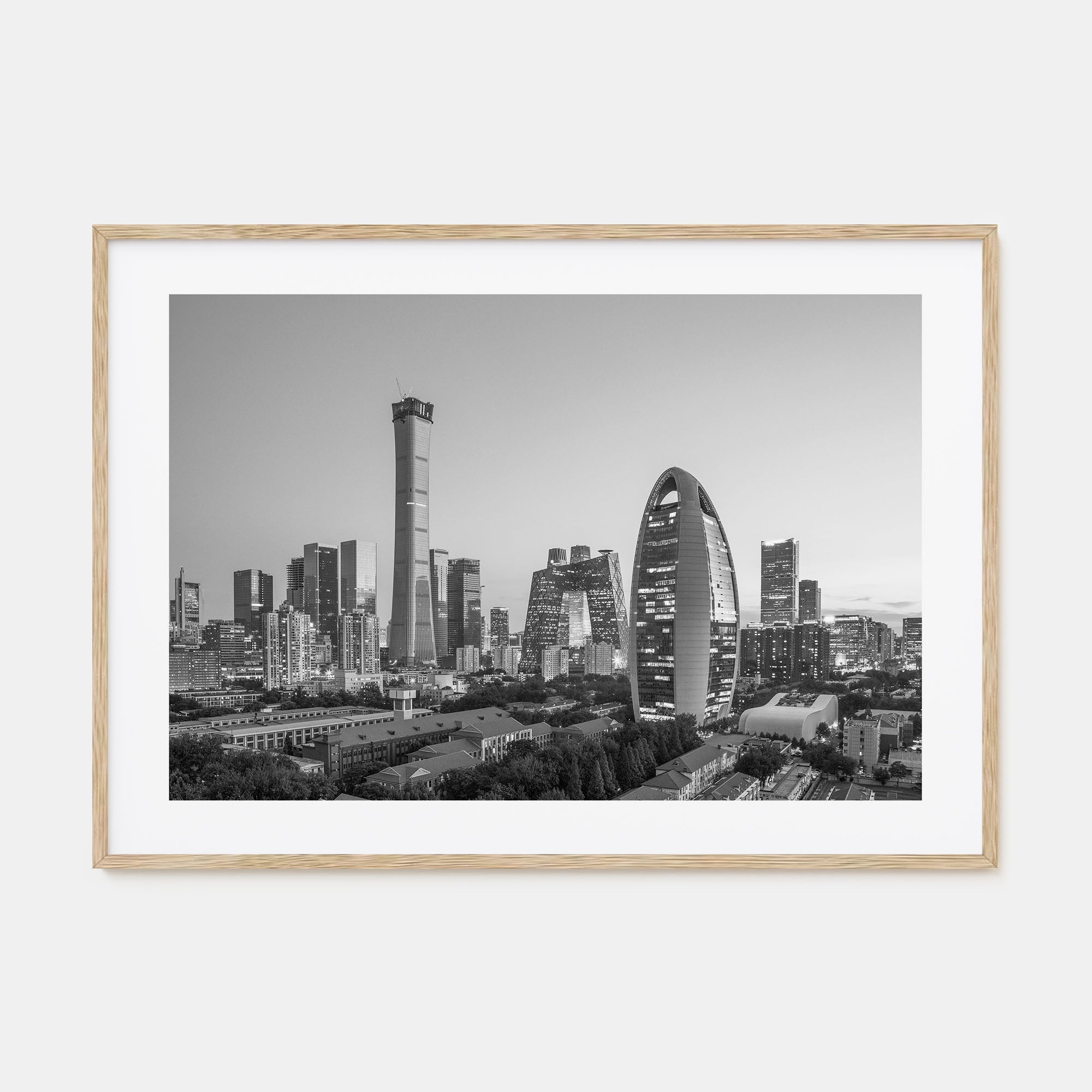 Beijing Landscape B&W Poster