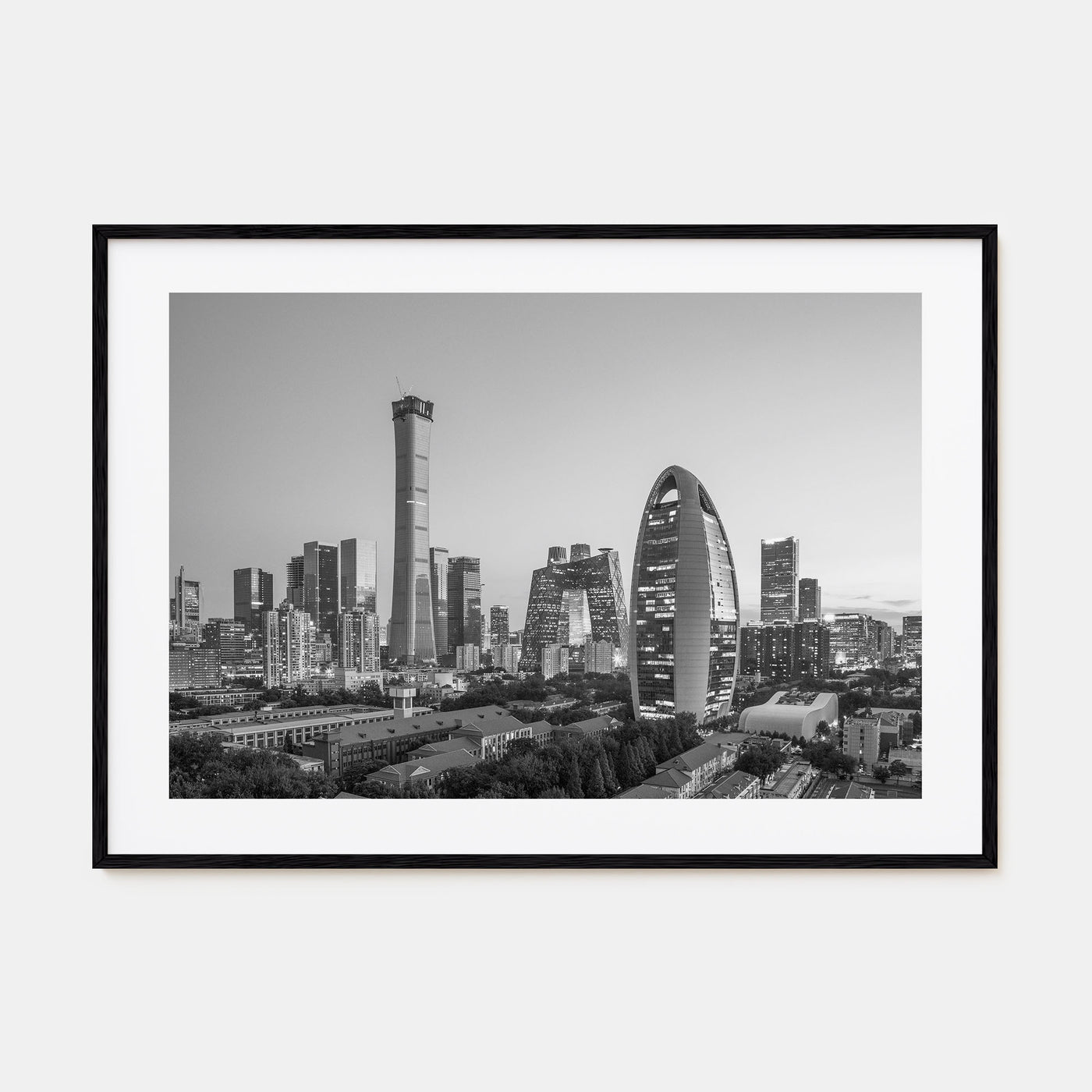 Beijing Landscape B&W Poster