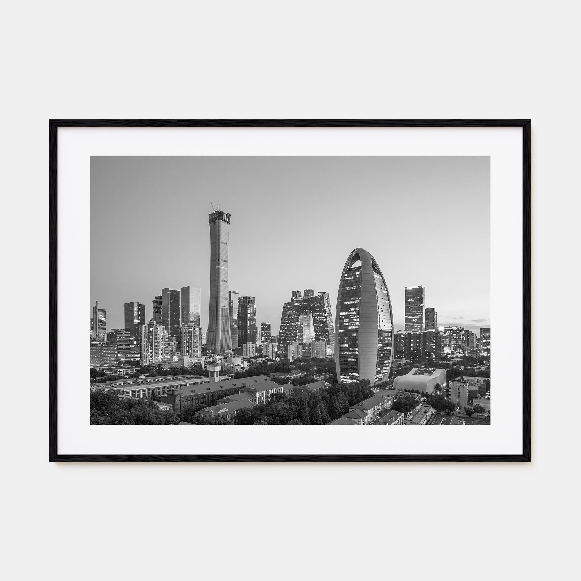 Beijing Landscape B&W Poster