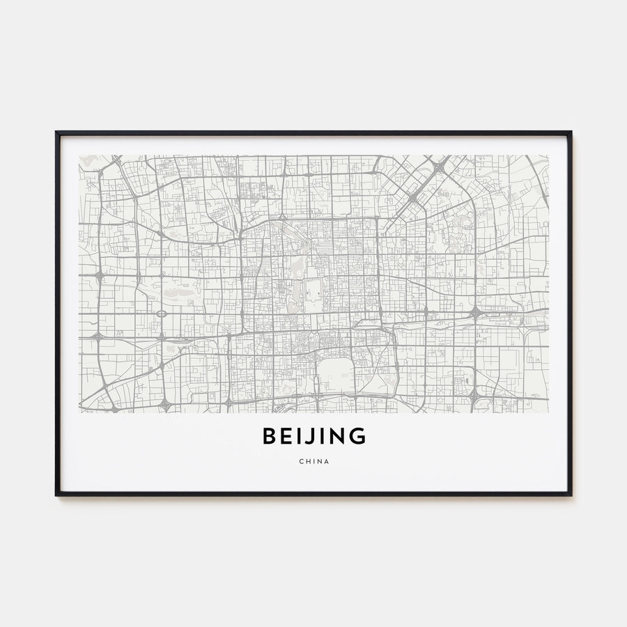 Beijing Map Landscape Poster