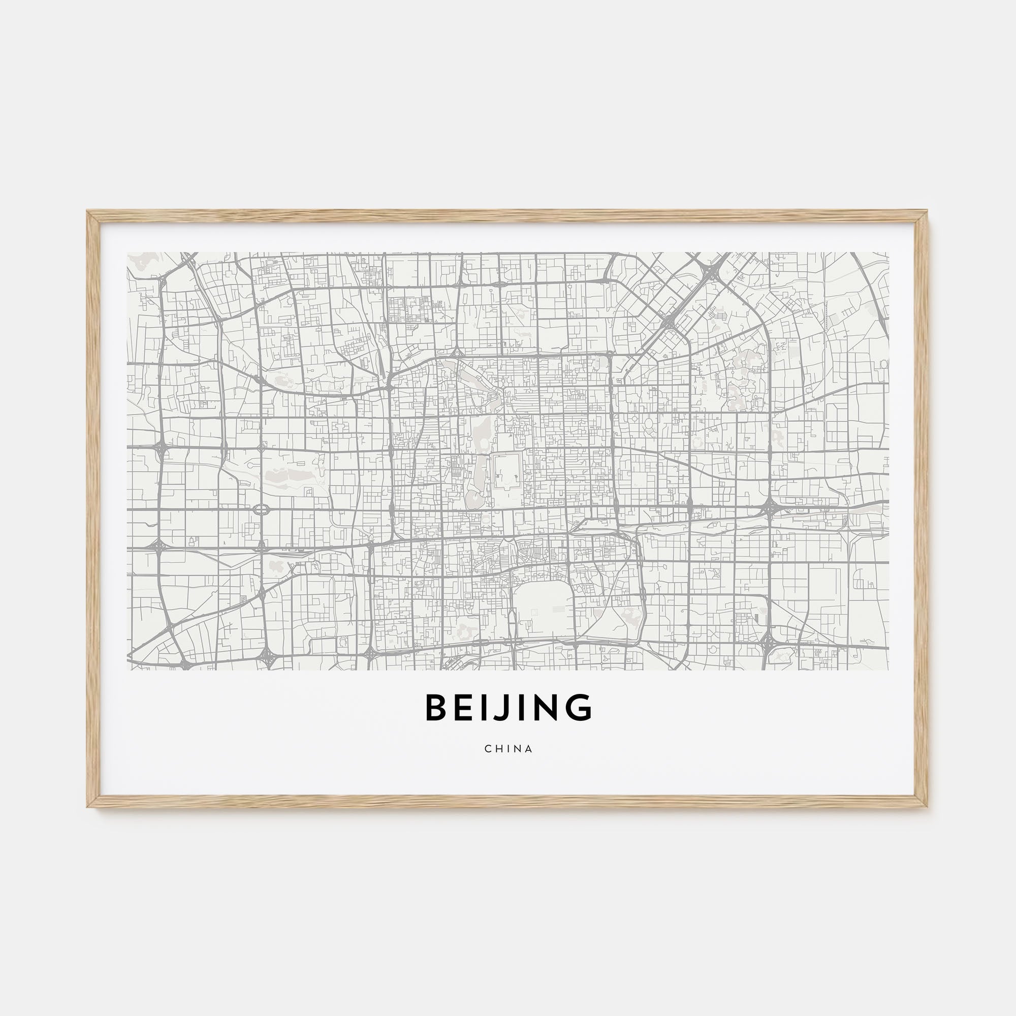 Beijing Map Landscape Poster